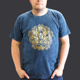 T-shirt Délavé à la Pierre Taille XL - Main de Fatma - Bleu