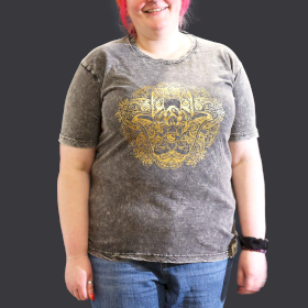 T-shirt Délavé à la Pierre Taille XL - Main de Fatma - Gris Foncé