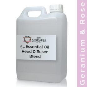 Mélange d\'Huiles Essentielles pour Diffuseur à Tiges 5L - Géranium & Rose