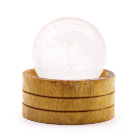 Sphère en Cristal de Gemme 50mm - Quartz Clair avec Support