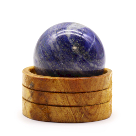 Sphère en Cristal de Gemme 50mm - Lapis Afghan  avec Support