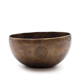 Bol Chantant Indien Moyen Phase de Lune - (environ 750 g) - 15 cm