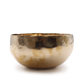 Grand Bol Chantant Fait Main en Métal à Cloche Brillante (environ 850 g) - 17 cm