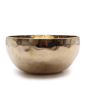 Très Grand Bol Chantant Fait Main en Métal avec Cloche Brillante (environ 1500 g) - 21 cm
