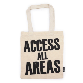 10x Sac Tote Bag Basique Iconic  - ACCESS ALL AREA - (40x36cm) - Naturel 4oz