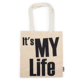 10x Sac Tote Bag Basique Iconic  - IT\'s MY LIFE - (40x36cm) - Naturel 4oz
