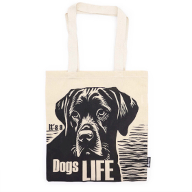 10x Sac Tote Bag Basique Iconic - Dog\'s Life - (40x36cm) - Naturel 4oz