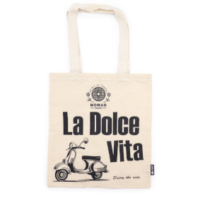 10x Sac Tote Bag Basique Iconic  - La Dolce Vita - (40x36cm) - Naturel 4oz