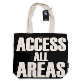 Sac Tote Bag Basique Iconic  - ACCESS ALL AREAS - Noir - Naturel 10oz (36x43x10cm)
