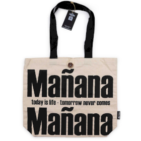 Sac Tote Bag Basique Iconic  - Mañana Mañana - Naturel 10oz (36x43x10cm)