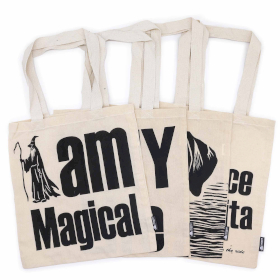 10x Sac Tote Bag Iconic Basique - Carton Assorti (10 modèles) - Naturel 4oz