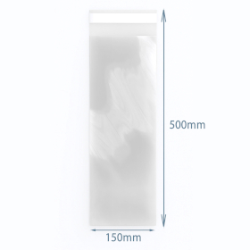500x Sacs Poly-Prop 150x500mm Refermables (500)