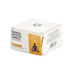 Bougie Chakra de Cristal - Chakra du Plexus Solaire - Boite Endommagée