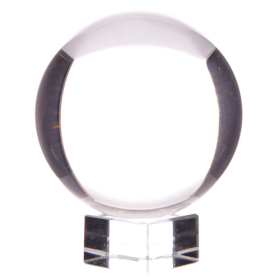 Boule de Cristal sur Socle 150mm - Rayures et Bulles