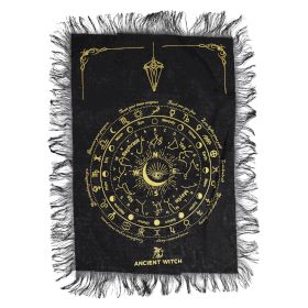 6x Tapis de Divination pour Pendule - Œil Omniscient - Noir & Or