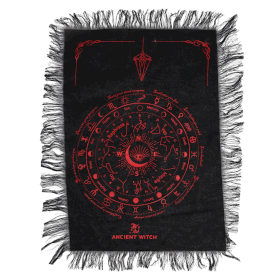 6x Tapis de Divination pour Pendule - Œil Omniscient - Noir & Rouge Sang