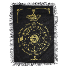 6x Tapis de Divination pour Pendule - Papillon Mystique - Noir & Or