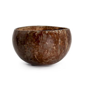 5x Petit Bol en Noix de Coco Naturelle – Poli – Pour Usage Artisanal – 7x10 cm.