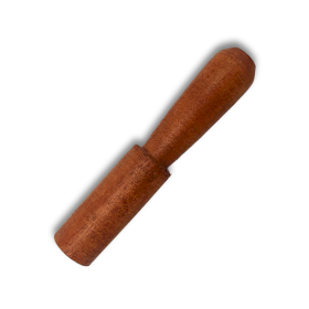 Bâton en Bois - 13 cm - Poignée Sculptée - Sans Cuir