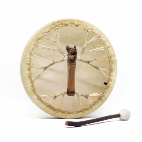 Esprit du Dragon – Tambour Chamanique avec Baguette – Accordable – 40 cm