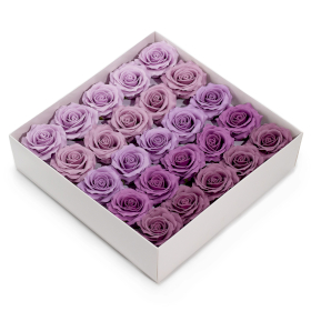 25x Savon Fleur Artisanale - (5 couches) Rose Romantique - Sélection Dégradée - Lavande Rosée