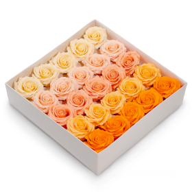 25x Savon Fleur Artisanale - (5 couches) Rose Romantique - Sélection Dégradée - Pêche Rosée