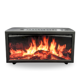 Diffuseur d\'Aromes Effet Flamme Avec Sons d\'Oiseaux - Noir USB - Changement De Couleur