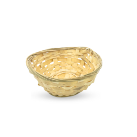 10x Paniers Ronds à Pain en Bambou – 17 x 6 cm