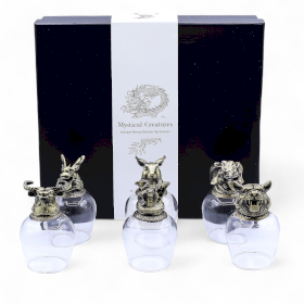 6x 1. Verres Bottom Up (100 Ml) – Créatures Mystiques – Bronze Antique
