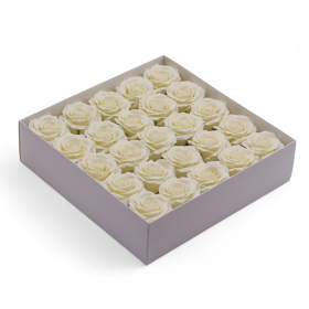 25x 25x Fleurs De Savon Artisanales – (5 Couches) Rose Romantique – Ivoire