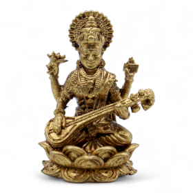 6x Dieux Miniatures En Laiton – Saraswati (22 G) – 34 Mm