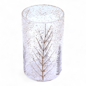 Verre Floral Naturel - Vase Porte-Bougie Haut - Pino - (19x11cm)