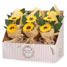 6x Fleurs de Savon Prêt A la Vente- Deux Bouquets de Tournesol