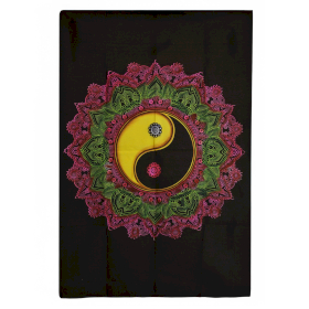 Art Mural En Coton (70x110cm) - Mandala Yin & Yang