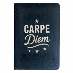Carnet Velours - 80 pages - Carpe Diem - Noir