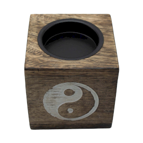 Brûleur d’Huiles en Bois de Manguier – Yin Yang