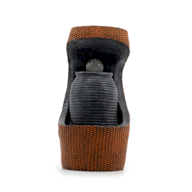 Grande Fontaine - 24x22x48 cm - Boule de Cristal Changeante en Couleur dans Urne Grecque avec Panier