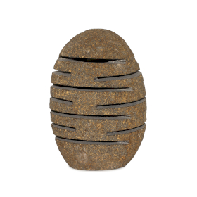 Porte-Bougie en Pierre de Rivière  Naturelle – Pierre Debout (10x13x22 cm)