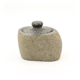 Pot d’Ancrage en Pierre de Rivière – Petit (env. 9x7 cm)
