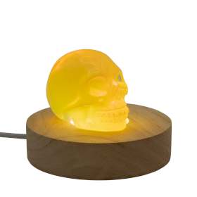 3x Socles LED Ronds en Bois 8 cm – USB – Blanc Froid/Chaud/Blanc Naturel