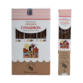 12x Bâtons d’Encens Résine Purifiante – Cannelle Dorée 30 g (6 pcs)