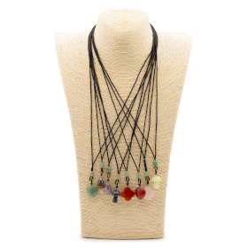 8x Colliers Cordon avec Pendentifs en Pierre – Collection Botanique (assortie)