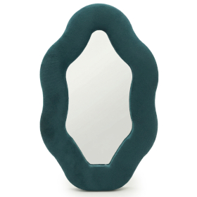 Miroir Souple Ondulé – Galet Ovale – Bleu Roi – 20,5x32,5x2,3 cm