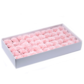 50x Fleurs de Savon pour Bouquet - Oeillets Rose