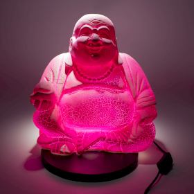 Lampe Bouddha Rieur – Fruit du Dragon – Socle Rond
