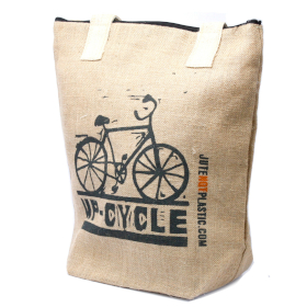 4x Sacs Cabas Jute Éco Up Cycle - 4 modèles assortis