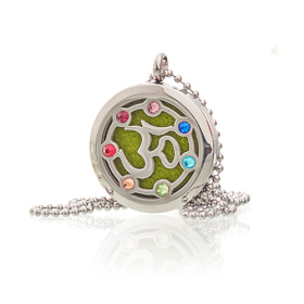 Collier Diffuseur Aromathérapie - OM Chakra - 30mm