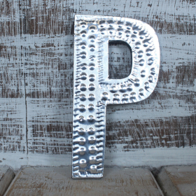 4x Petites Lettres en Aluminium - P