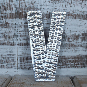 4x Petites Lettres en Aluminium - V