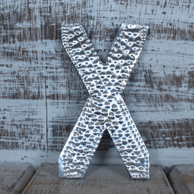 4x Petites Lettres en Aluminium - X